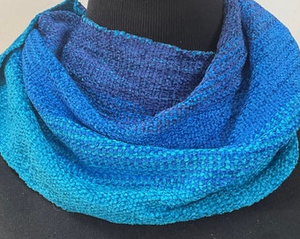 Handwoven Cowls in Popular Blues