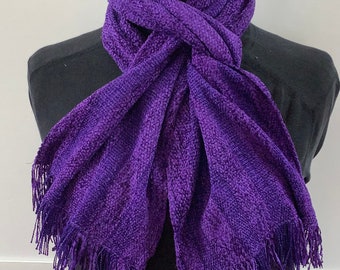 Handwoven Scarves in Brilliant Amethyst
