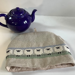 Handwoven Tea Cosy Featuring Vermont Sheep