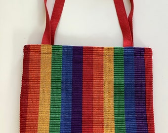 Handwoven Tote Bag in a Rainbow of Colors