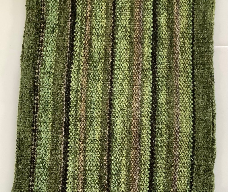 Handwoven Scarves in Vermont Greens image 4