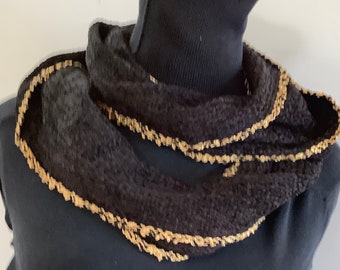 Handwoven  Infinity Scarves Versatile Black