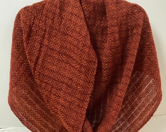 Handwoven Infinity Shawl In Fall Foliage Colors