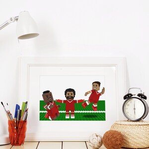 Trédident de ataque de La LFC de Sadio Mane / Mo Salah / Bobby Firmino / Liverpool FC / Premier League Champions 2019/20 Cartel / A3 / A4/