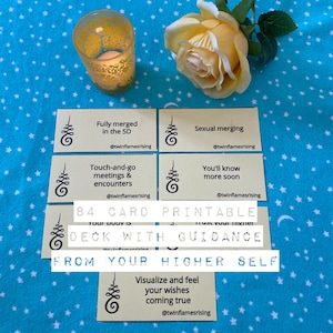 Printable HIGHER SELF oracle - messages and guidance from your higher self. Instant download.