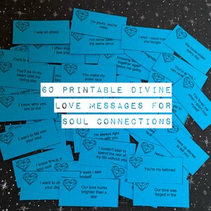 Divine Love Messages – 60 Printable Love Messages for Soul Connections | Instant Download