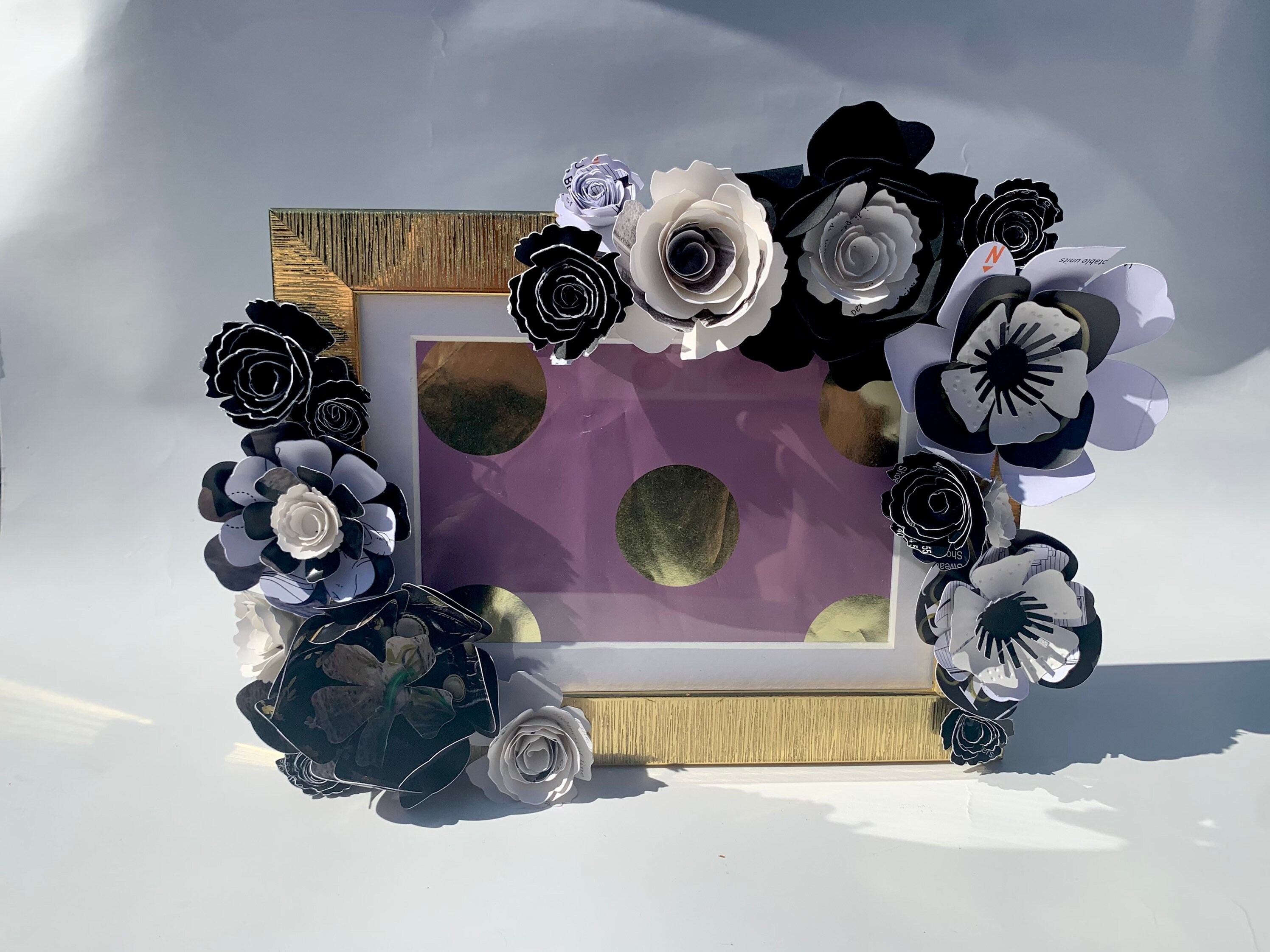 Paper flower floral arrangement photo frame Etsy