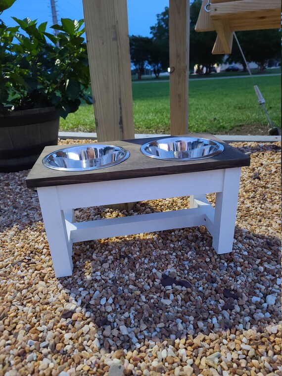 custom dog bowl stand