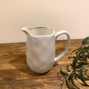 Artisan ceramic glazed | jug | serving jug | gravy jug | speckled grey