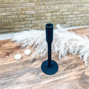 Black cast iron effect | candlestick holder | decorative accessory
