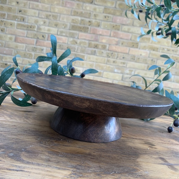 Deep brown mango wood | cake stand | cup cake stand | rustic