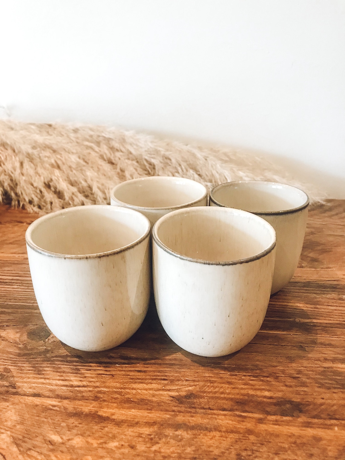 Barista style ceramic glazed flat white coffee cups set of Etsy