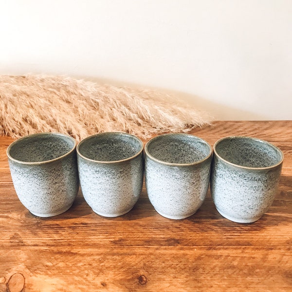Flat white cups | glazed barista style coffee cups | set of four