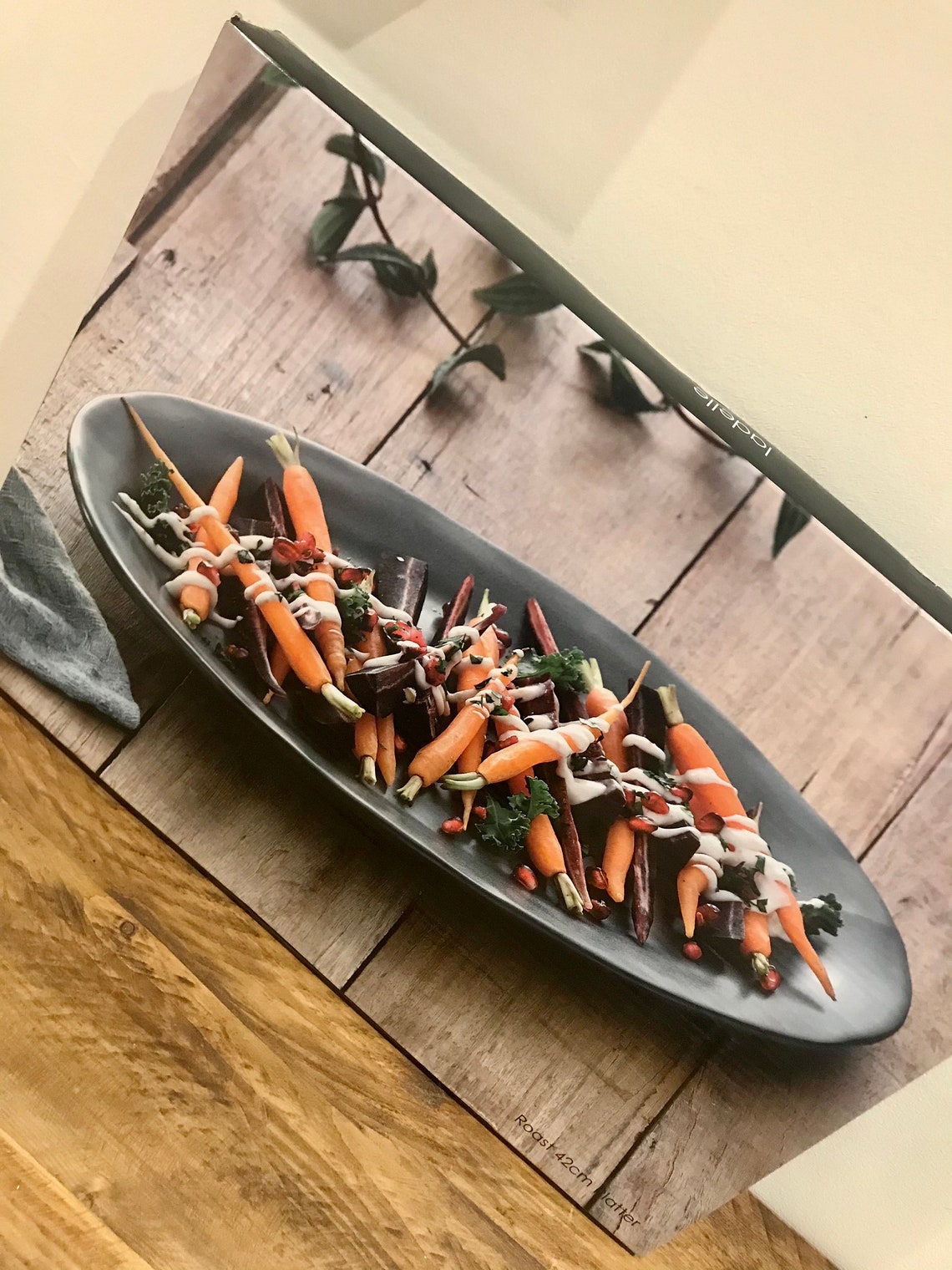 Rustic Charcoal Glazed Extra Large Serving Platter Etsy