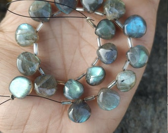 Natural Big Size Smooth Labradorite Pear Shape Briolettes Loose Beads 25-35mm Long AAA Natural Labradorite Gemstone 10 Piece Blue Flashy