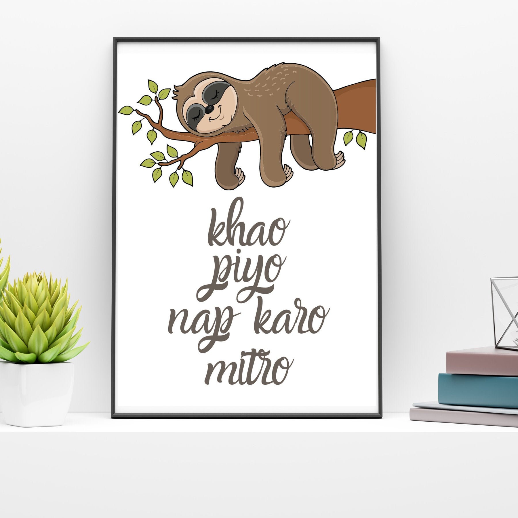 Punjabi Wall Art 12x16 Print Sloth Decor Wall Decor Room - Etsy Ireland