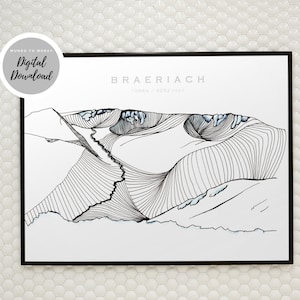Scottish Artwork - Scotland Print - Braeriach - PRINTABLE  Scottish Decor - Scotland Home Decor - Scottish Gift - DIGITAL DOWNLOAD - Munro