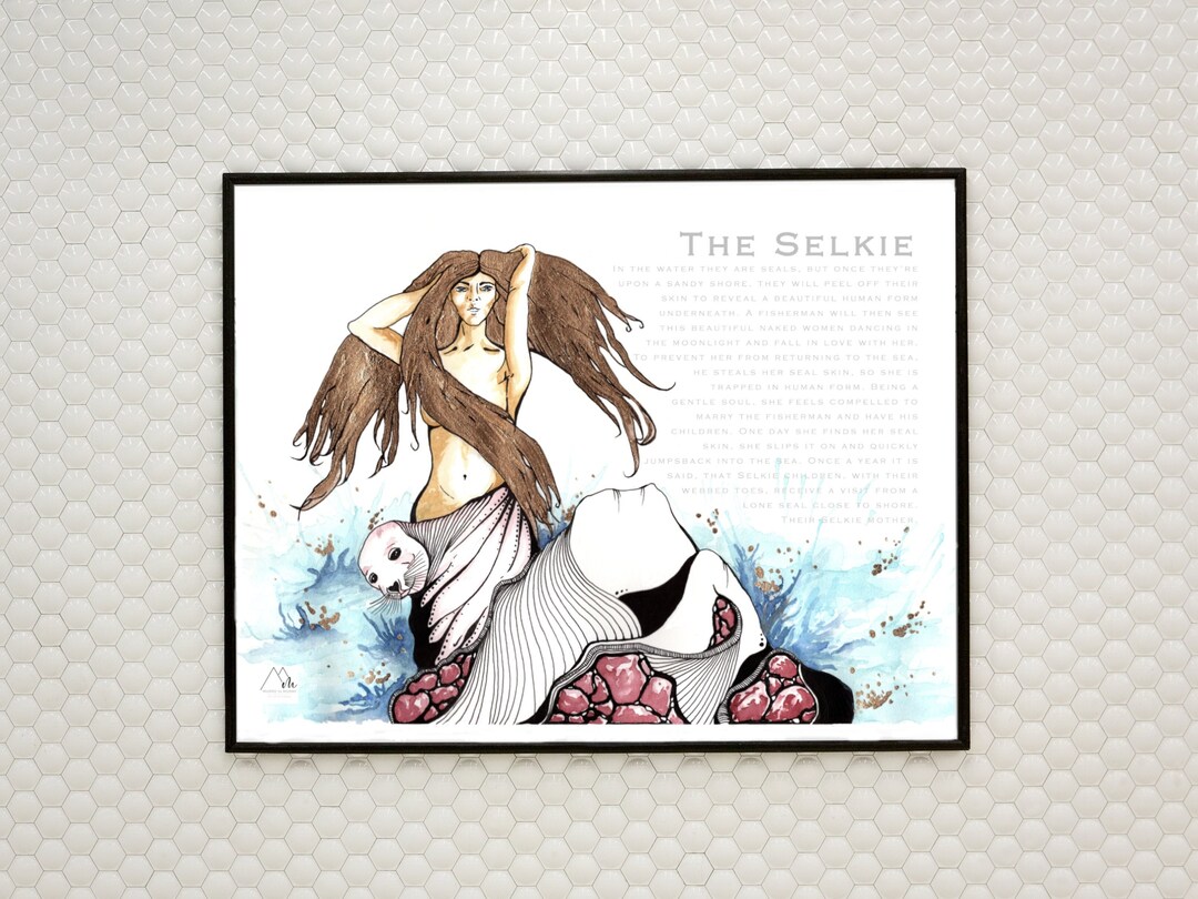 Selkie Print Selkie Ladies Seals Selkie Art Etsy