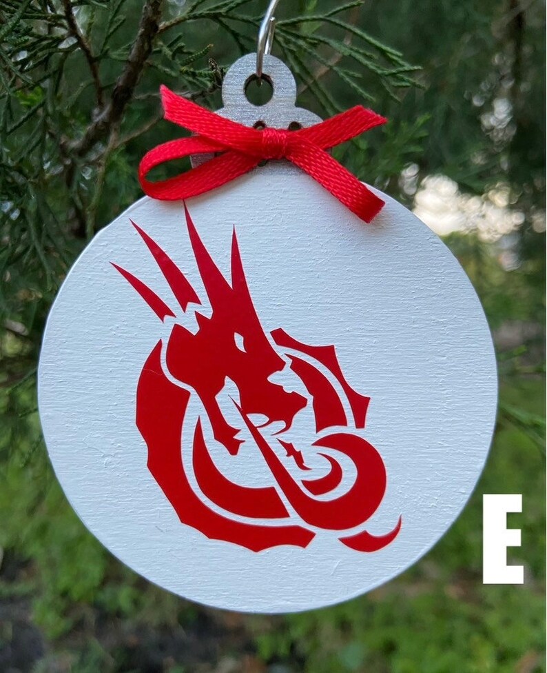 D&D Dungeons and Dragons Ornaments Merry Critmas 7 Styles to Etsy