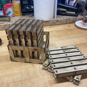 Wooden Pallet Coaster Set