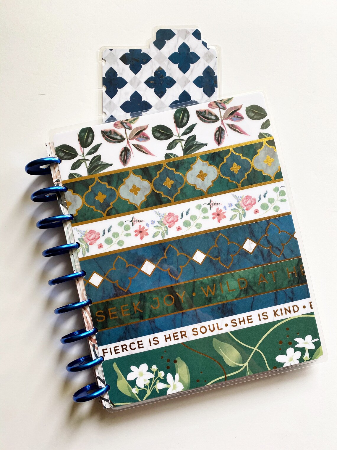 Classic size cover set happy planner cover floral spring cover Etsy