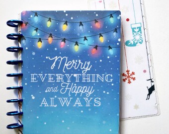 Christmas Planner Cover Set: Holiday Lights, Discbound Planner