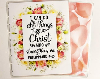 Christian Planner Cover: Floral Faith Design, Disc Bound