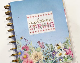 Floral BIG Disc Planner Cover: Spring Flowers, 11-Disc