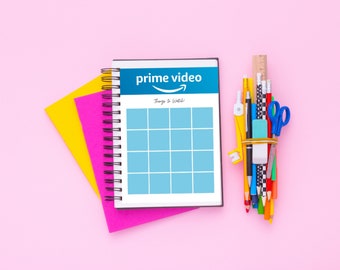TV Tracker Movie Tracker Printable Habit tracker Bullet Journal Printable movie checklist Prime The Happy Planner Planner