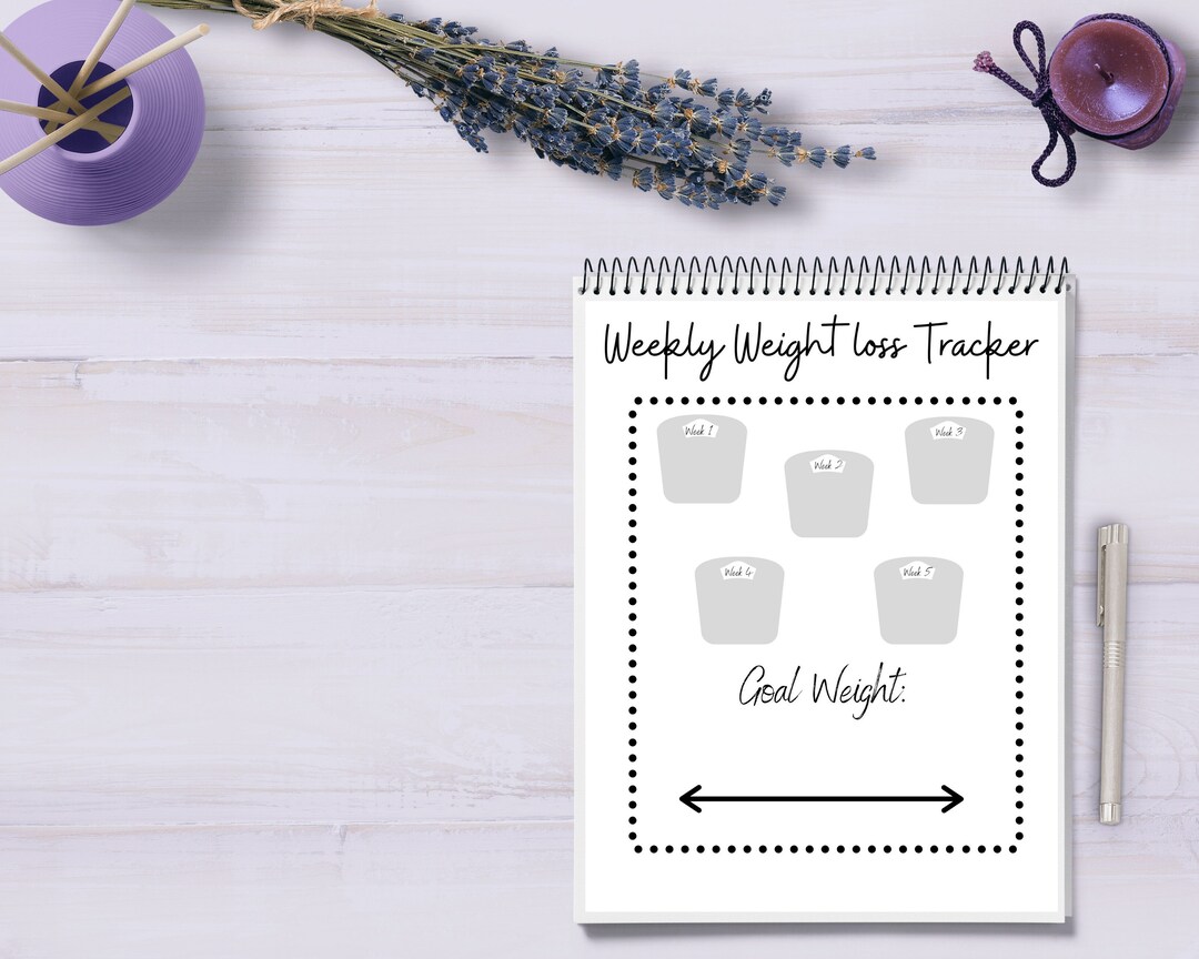 Weekly Weight Loss Tracker: Printable Habit Tracker (digital Download ...