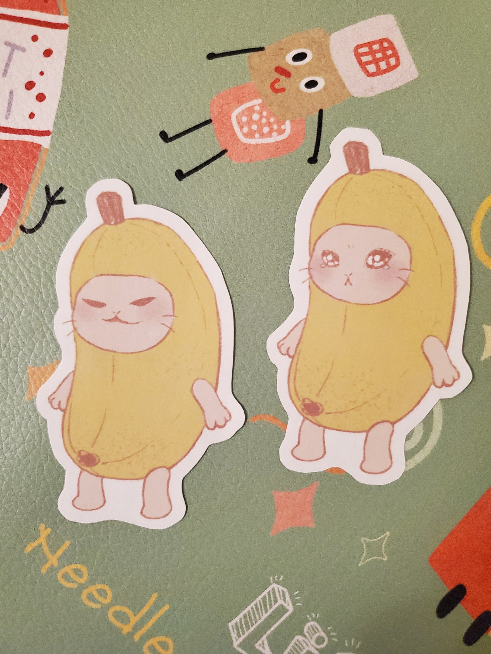 Banana Cat Meme Sticker Set Etsy