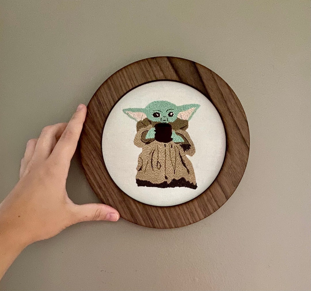 Baby Yoda Wall Hanging the Child Embroidered Art Decor Star Wars