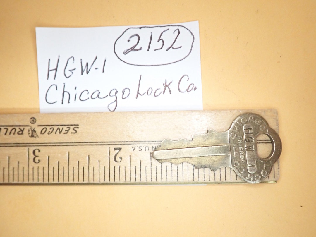 Chicago Lock Co. Key HGW1 Brass Vending Juke, Slot Machine, Other