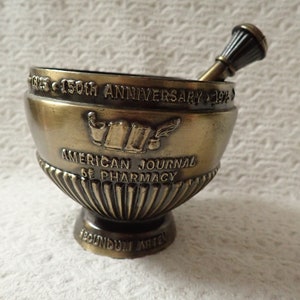 Vintage Mortar & Pestle 1975 13th ISSUE Celebrating 150th Anniversary 1825-1975 First American Pharmacy RX Journal CORICIDIN Advertising