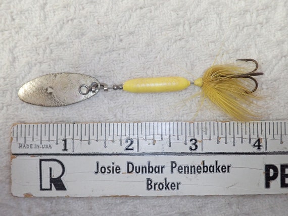 Wordens Vintage Yellow Rooster Tail Fishing Lure Used Offers