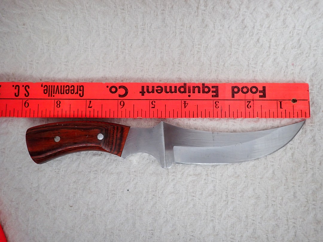 Vintage Fujunjie USA Sab Saber Wolf Full Tang Wood Handle Fixed Blade