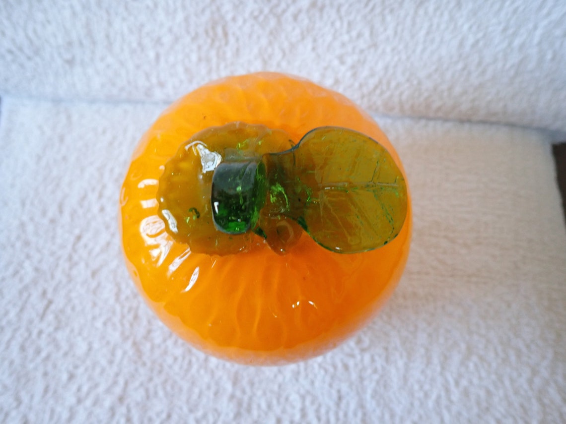 Vintage Glass Fruit Orange No Damage Lovely Color and Form Etsy
