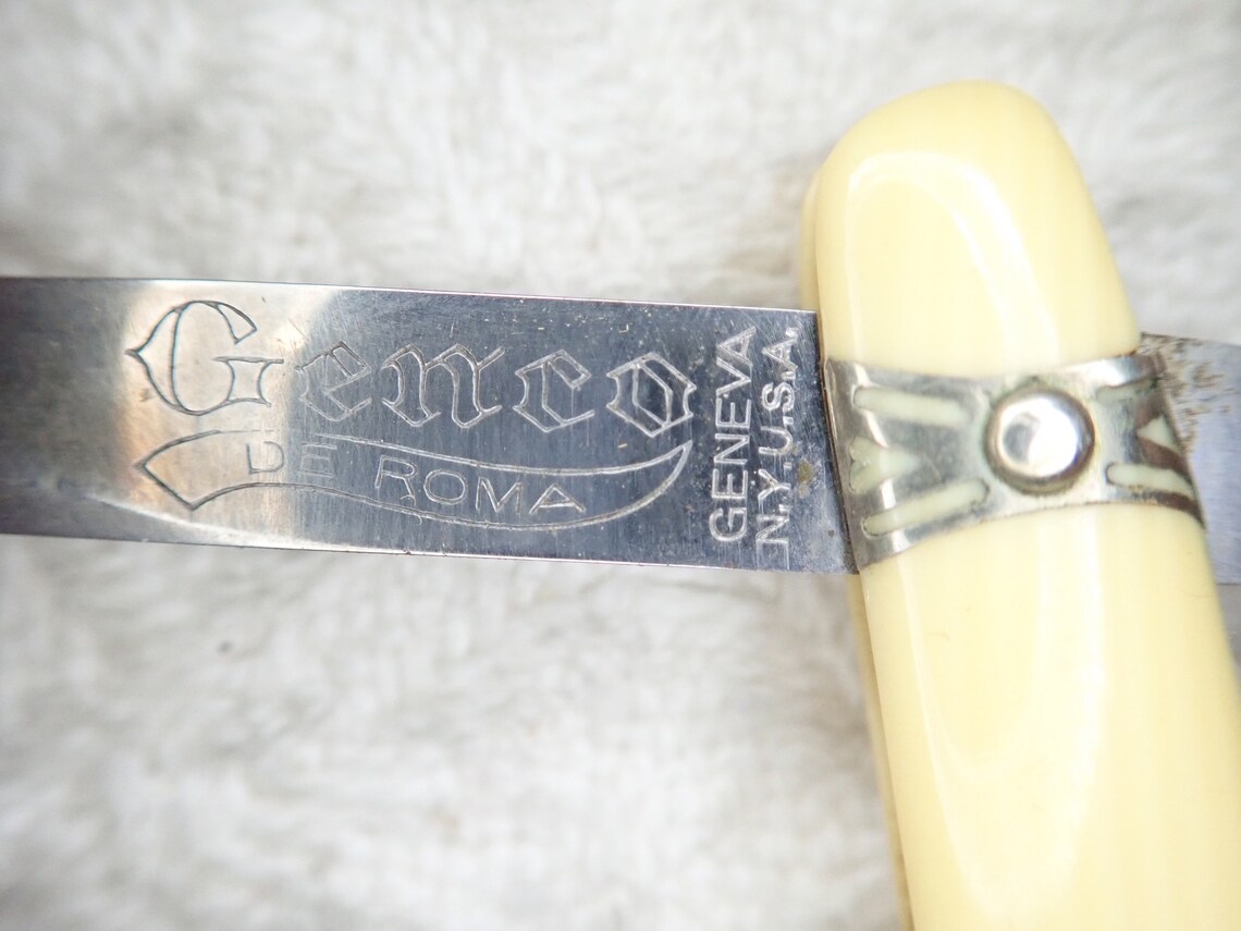 Antique Straight Razor Genco De Roma Geneva NY Original Box - Etsy