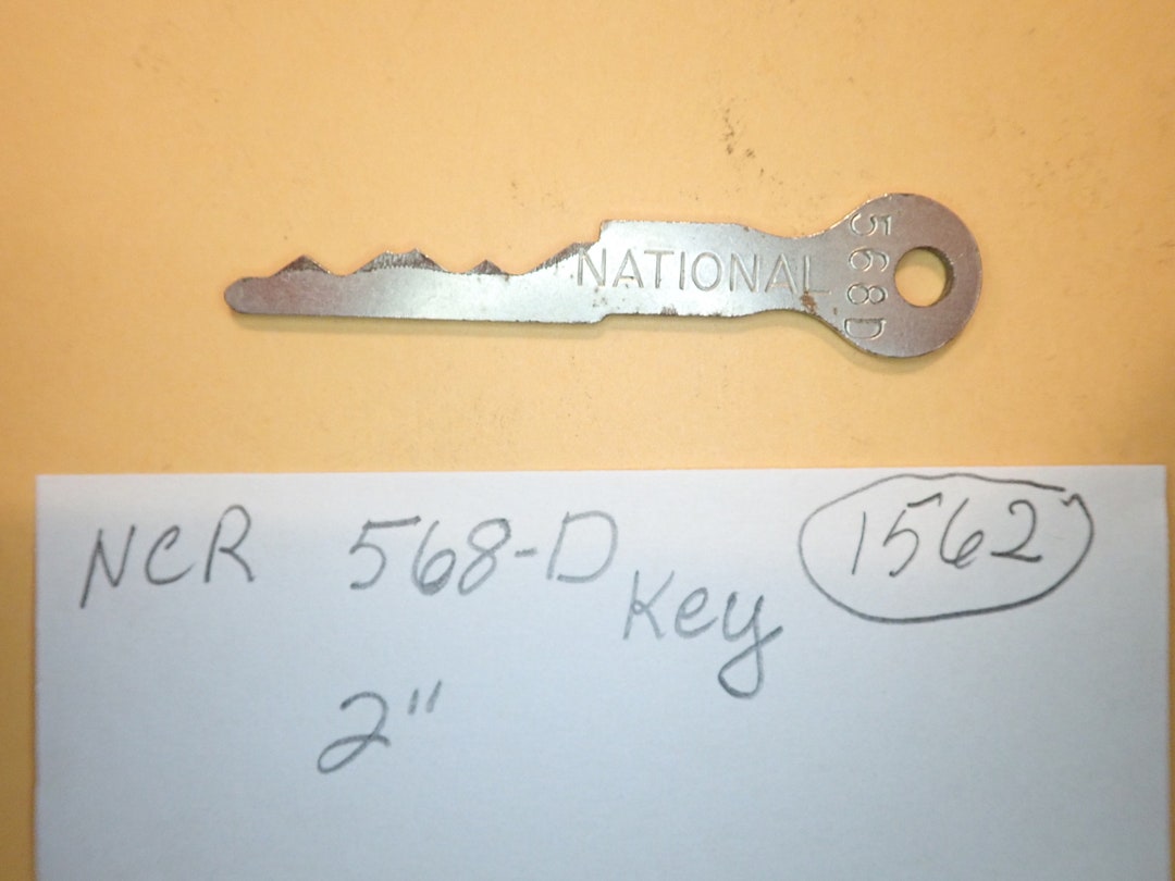 Vintage Original NCR Key National Cash Register Key 568D Key, Used, 2