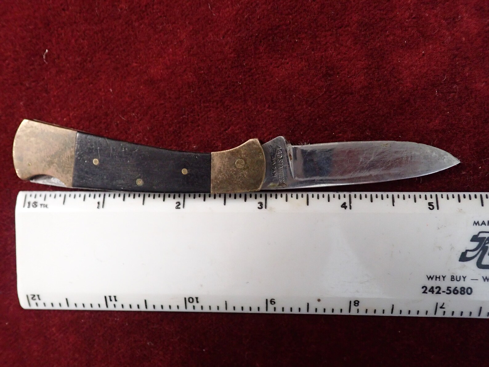 Vintage Pocket Knife Explorer Japan 440 LB Good Working Knife Etsy