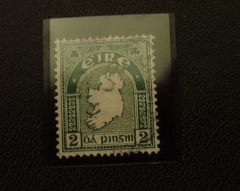 Irish Free State 2d 1922 Green Map of Ireland 2 Pence RARE Light Cancel Used Great Stamp