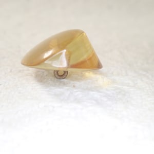 Vintage Chunky Apple Juice Bakelite Metal Shank Sewing Button Thick abstract