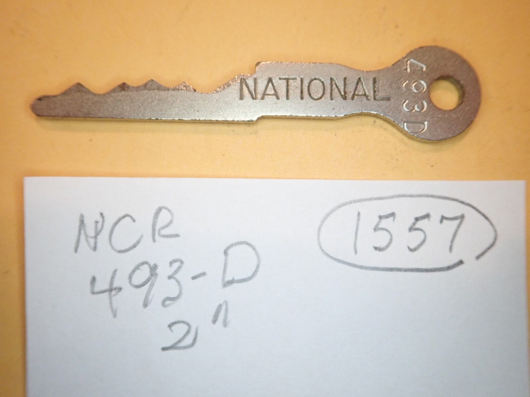 Vintage NCR Key National Cash Register Key 493D, Used, Good Working