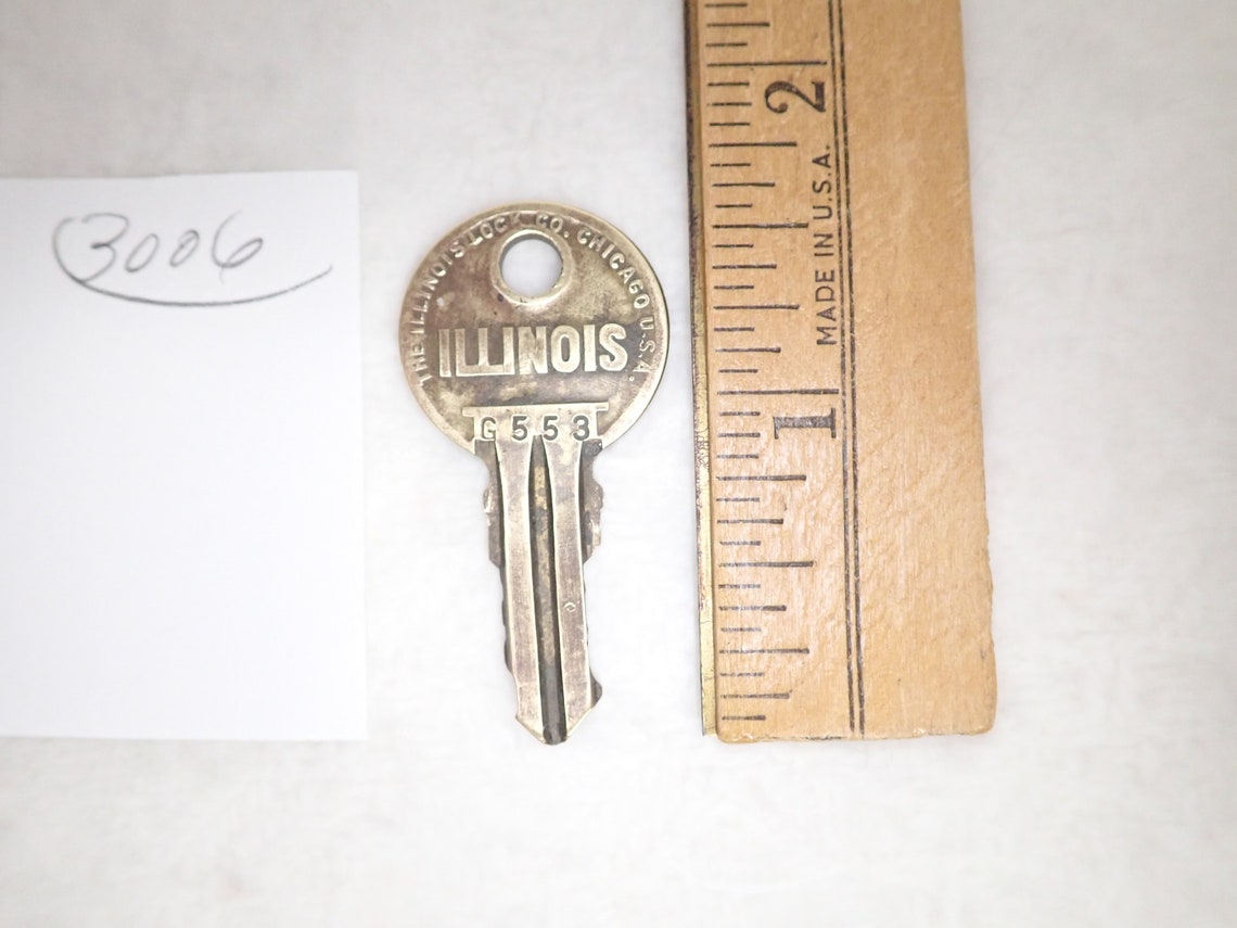 Vintage Key Illinois Lock Co. No. G553 Elevator Vending Other Etsy