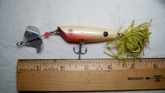 Leurre De Pêche Vintage En Bois - Non Fini - Signé Ed Latiano - Pêche En Eau Douce