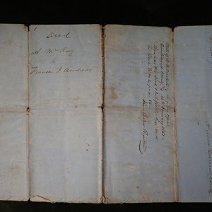 sku1286. 1851 Indenture Deed Cumberland NC Used Historical Paper Document Good Collectible Condition
