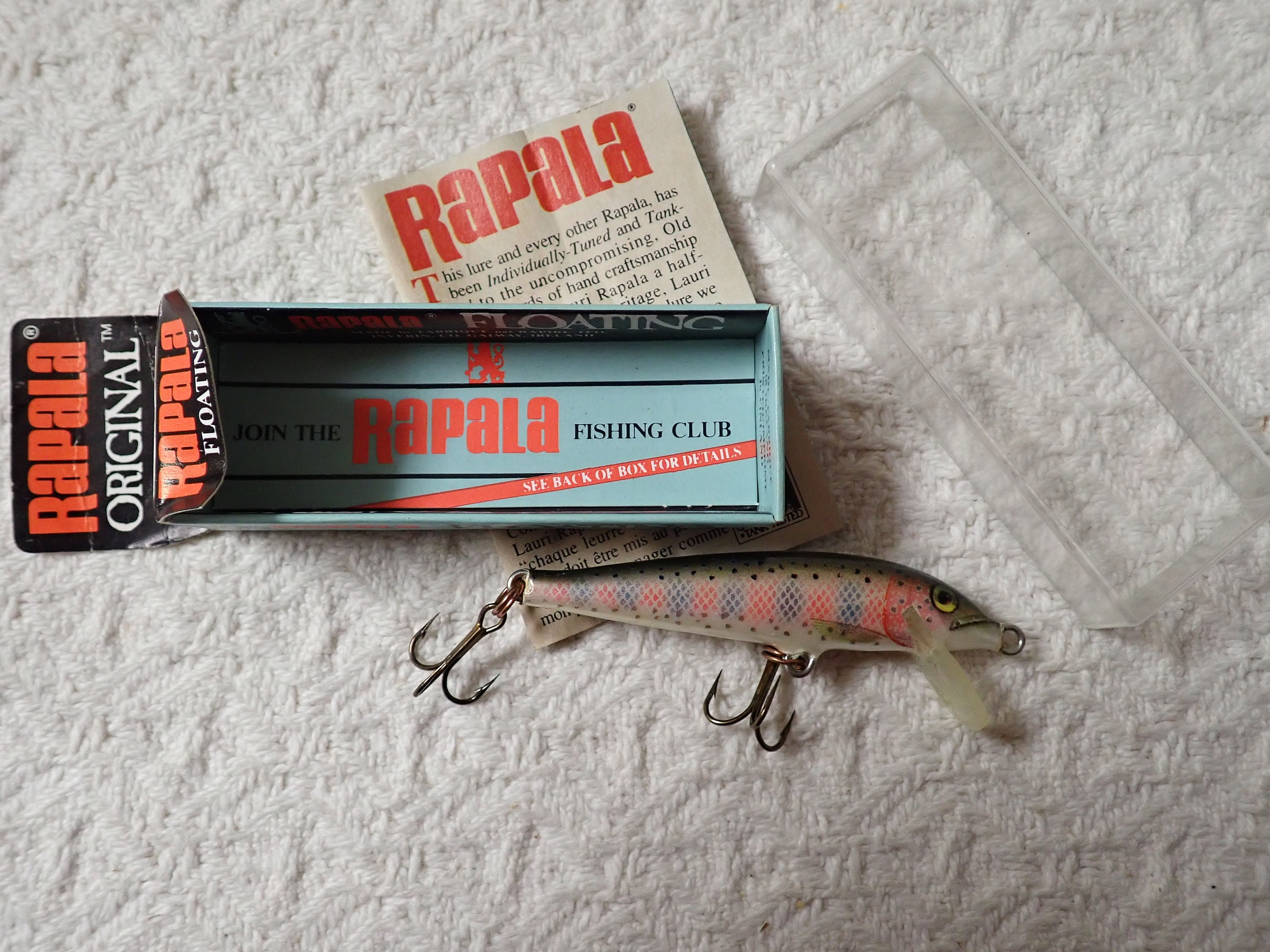 Rapala 7RT Floating Fishing Lure Complete With Original Box and Paper 2 3/4  Rainbow Trout Color Used -  Canada