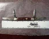 Vintage Boker Congress 4 Blade Knife Jigged Handle Used See Description Below