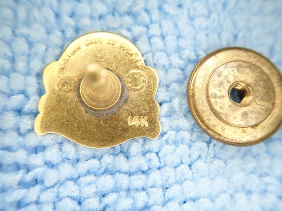 Vintage Member/Service Pin 14K Yel. Gold Cobalt &… - image 3
