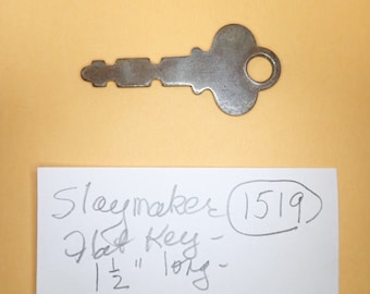 Vintage Slaymaker Flat Key 1 1/2" Long Has A Rust Spot Used Light Damage